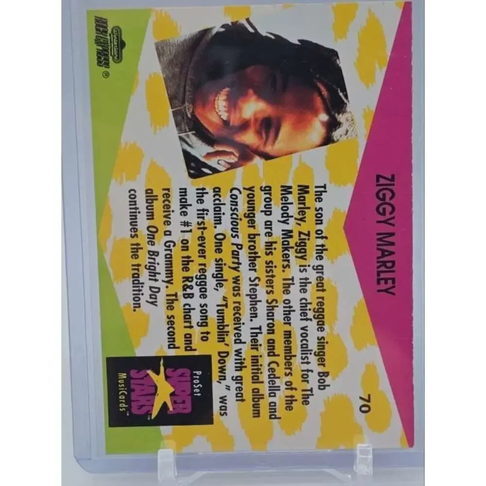 1991 Pro Set SuperStars MusiCards #70 Ziggy Marley Card